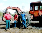 Chris, his brother, me and the skidder
